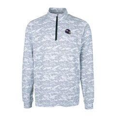 Minnesota Vikings Cutter & Buck Helmet Traverse Camo Print Stretch Quarter-Zip Pullover Top Charcoal | NFL