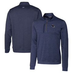 Chicago Bears Cutter & Buck Helmet Stealth Heathered Quarter-Zip Pullover Top Navy | NFL