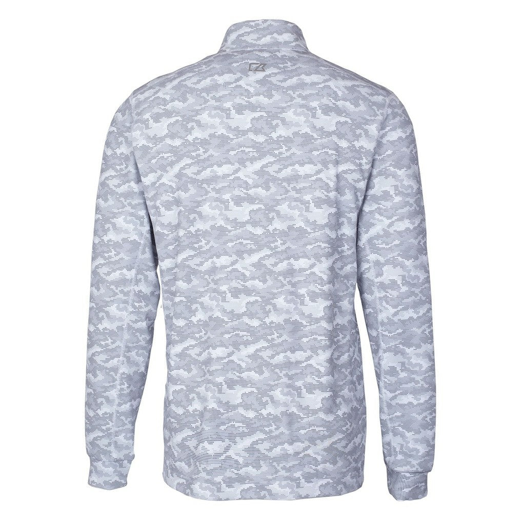 Kansas City Chiefs Cutter & Buck Helmet Traverse Camo Print Stretch Quarter-Zip Pullover Top Charcoal | NFL