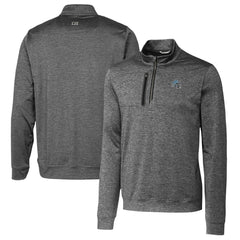 Detroit Lions Cutter & Buck Helmet Stealth Heathered Quarter-Zip Pullover Top Gray | NFL