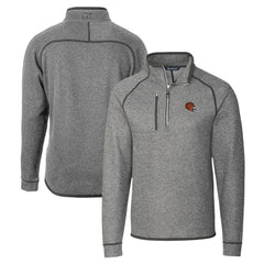 Cincinnati Bengals Cutter & Buck Helmet Mainsail Sweater-Knit Half-Zip Pullover Jacket Silver | NFL
