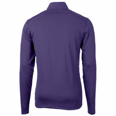 Minnesota Vikings Cutter & Buck Helmet Virtue Eco Pique Recycled Quarter-Zip Pullover Top Purple | NFL