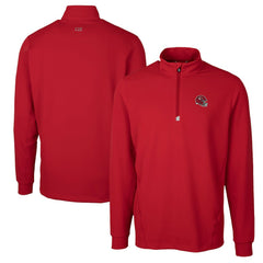 Kansas City Chiefs Cutter & Buck Helmet Traverse Stretch Quarter-Zip Pullover Top Red | NFL