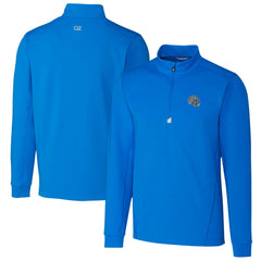 Detroit Lions Cutter & Buck Helmet Traverse Stretch Quarter-Zip Pullover Top Blue | NFL