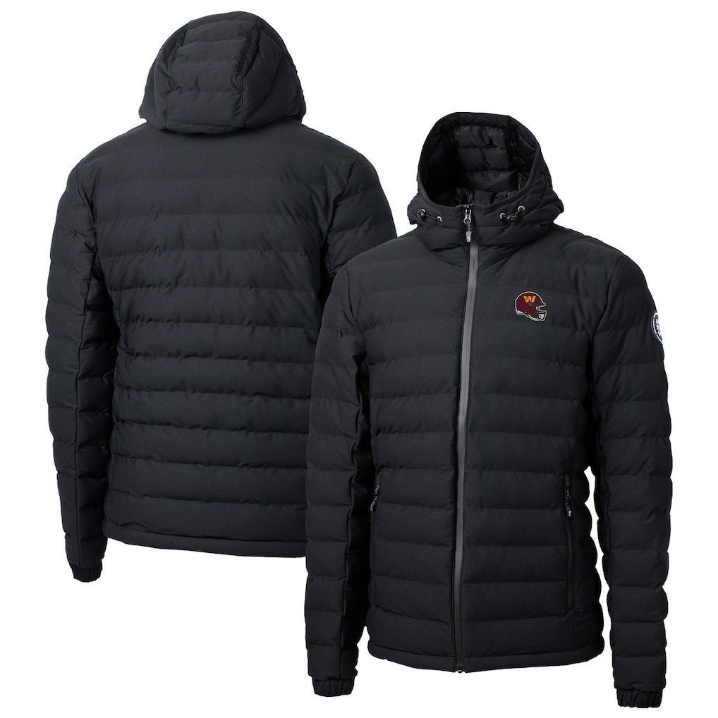 Washington Commanders Cutter & Buck Helmet Mission Ridge Repreve Eco Insulated Puffer Full-Zip Jacket Black | NFL