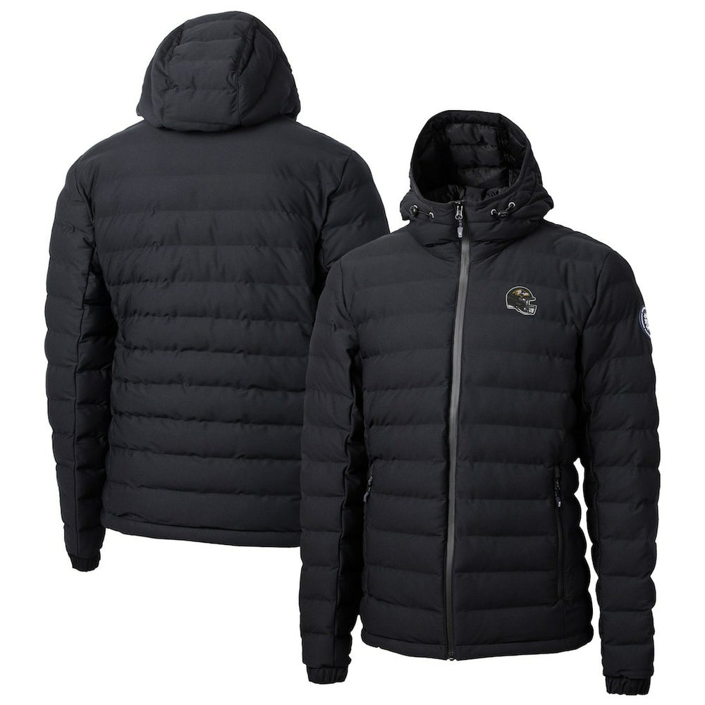 Baltimore Ravens Cutter & Buck Helmet Mission Ridge Repreve Eco Insulated Puffer Full-Zip Jacket Black | NFL