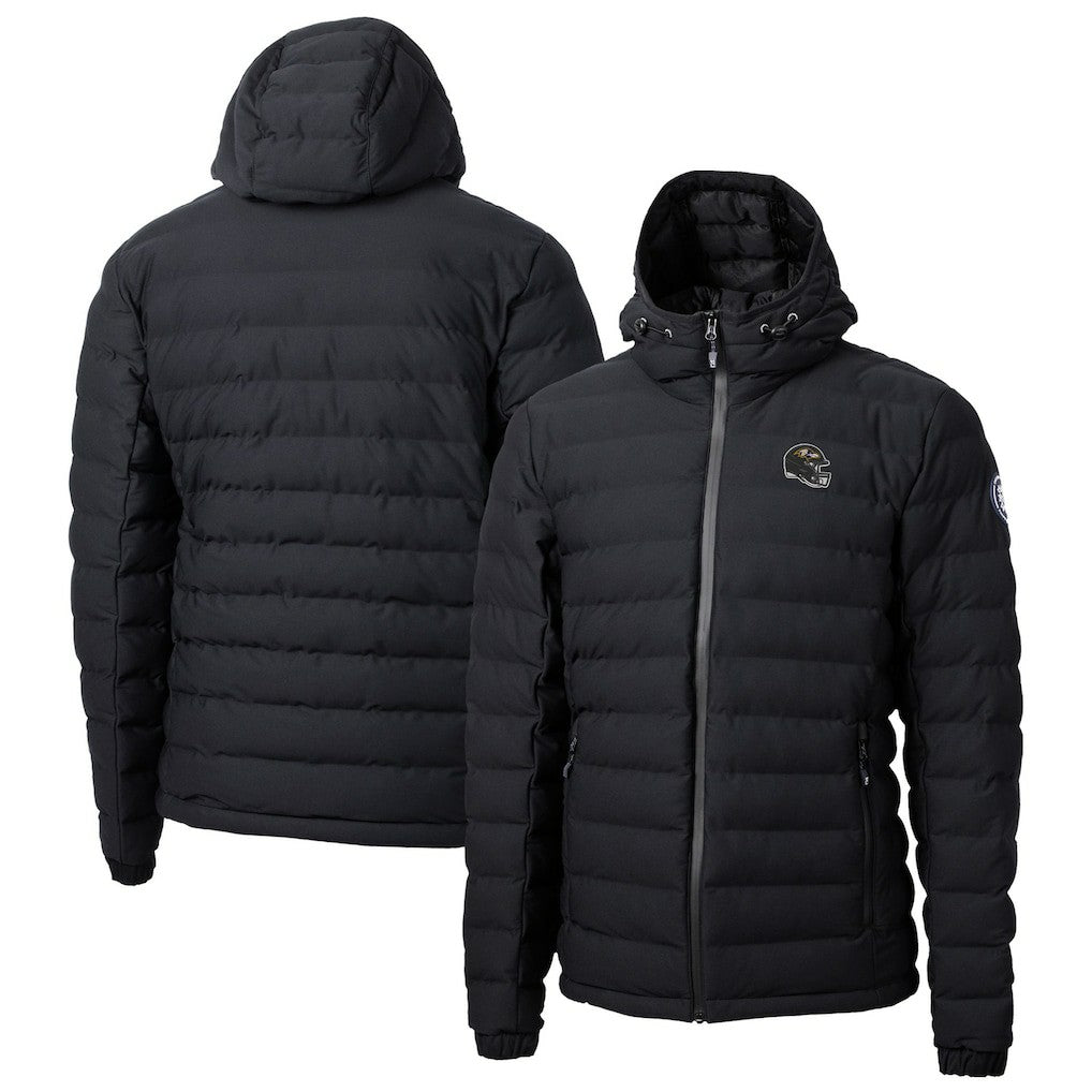 Baltimore Ravens Cutter & Buck Helmet Mission Ridge Repreve Eco Insulated Puffer Full-Zip Jacket Black | NFL