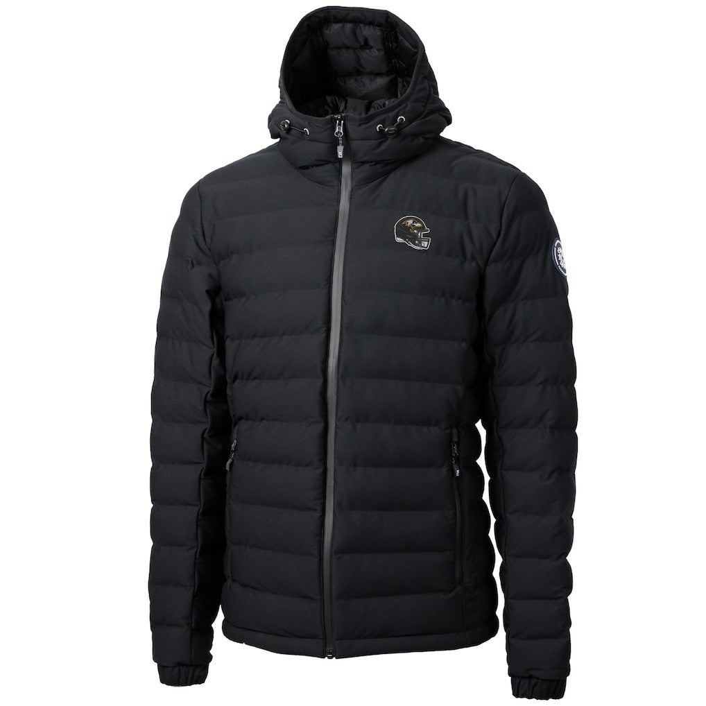 Baltimore Ravens Cutter & Buck Helmet Mission Ridge Repreve Eco Insulated Puffer Full-Zip Jacket Black | NFL