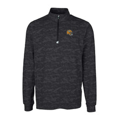 Green Bay Packers Cutter & Buck Helmet Traverse Camo Print Stretch Quarter-Zip Pullover Top Black | NFL