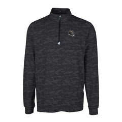 Baltimore Ravens Cutter & Buck Helmet Traverse Camo Print Stretch Quarter-Zip Pullover Top Black | NFL