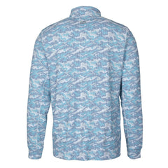 Buffalo Bills Cutter & Buck Helmet Traverse Camo Print Stretch Quarter-Zip Pullover Top Light Blue | NFL