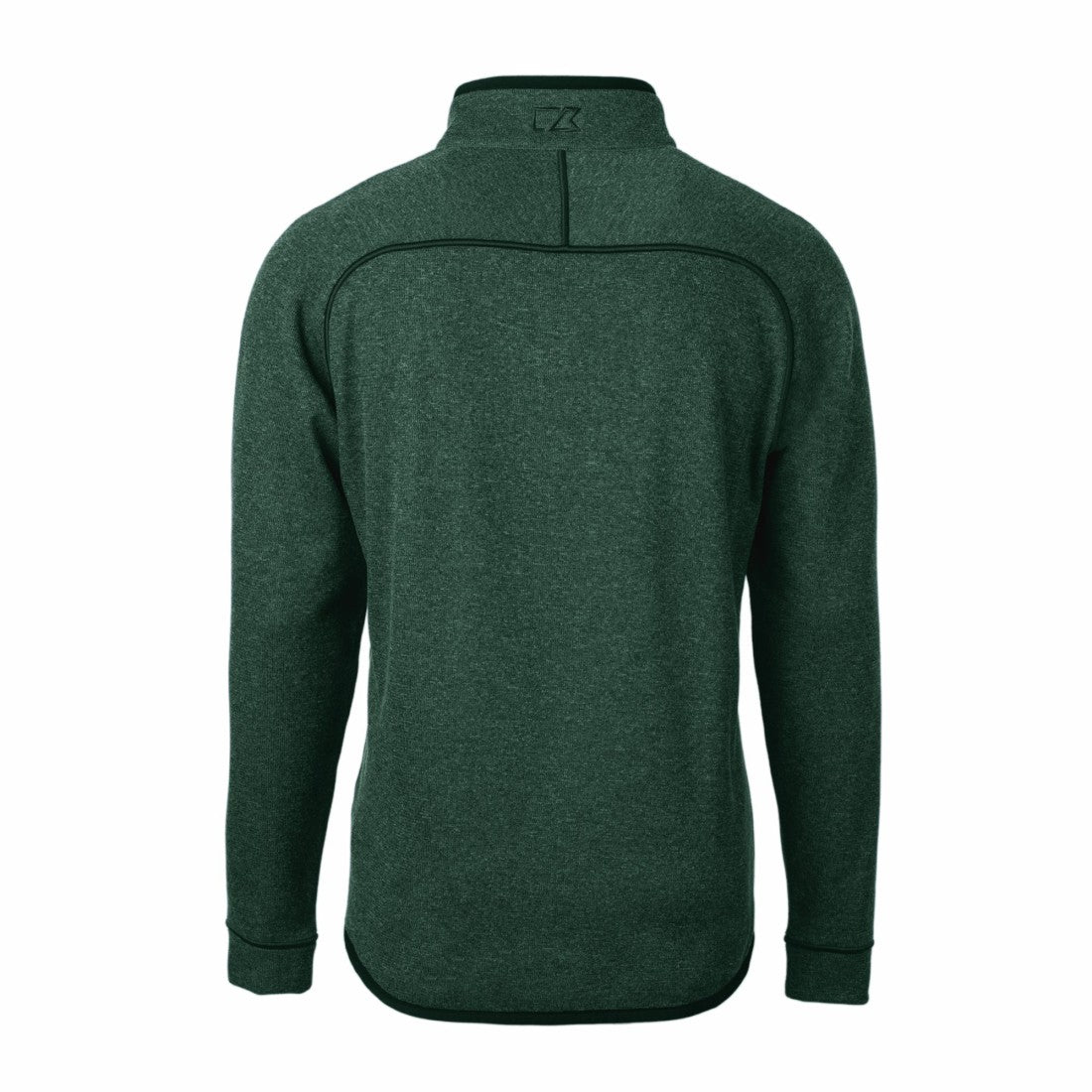 Green Bay Packers Cutter & Buck Helmet Mainsail Sweater-Knit Half-Zip Pullover Jacket Hunter Green | NFL