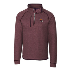 Washington Commanders Cutter & Buck Helmet Mainsail Sweater-Knit Half-Zip Pullover Jacket Burgundy | NFL
