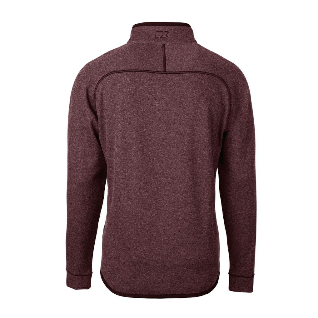 Washington Commanders Cutter & Buck Helmet Mainsail Sweater-Knit Half-Zip Pullover Jacket Burgundy | NFL