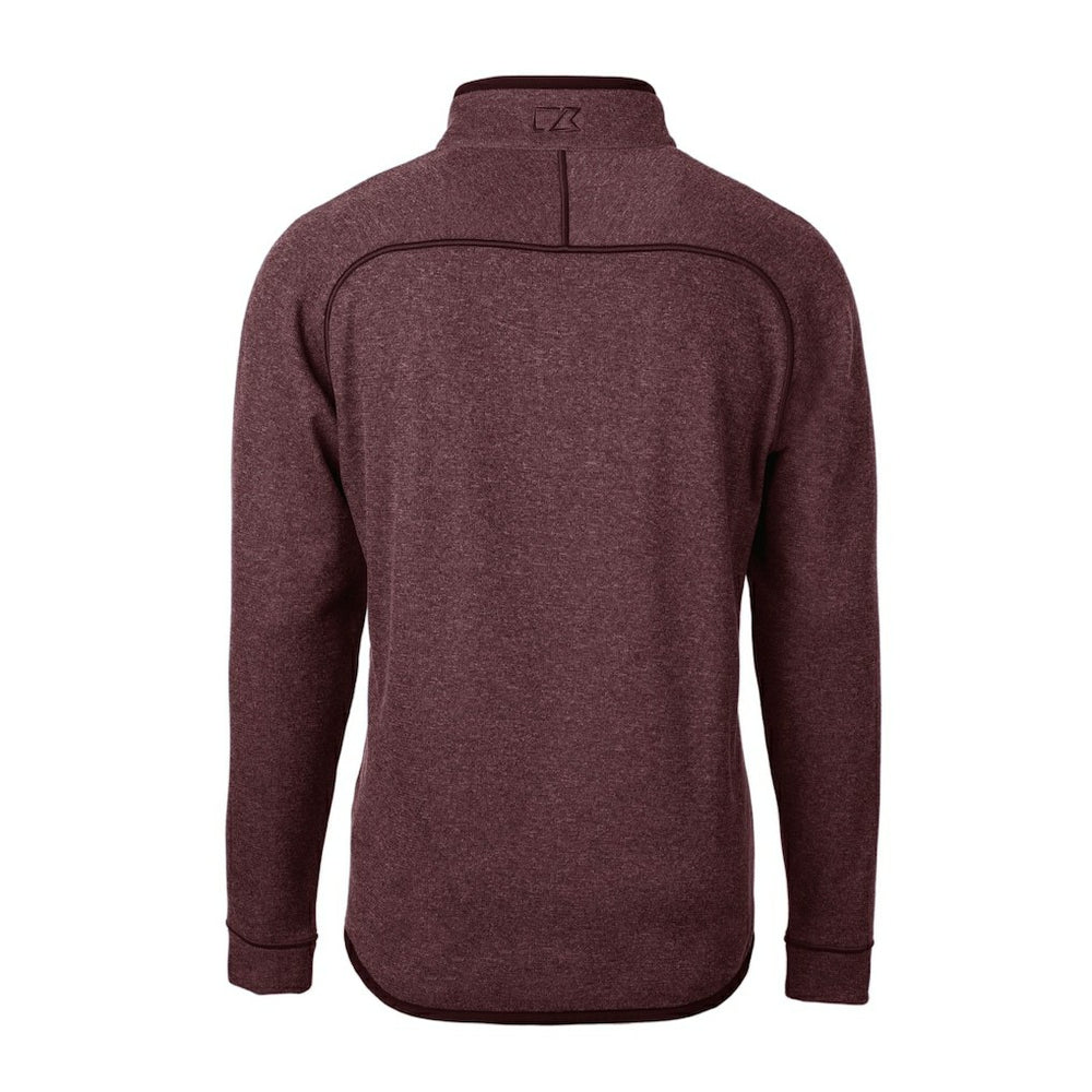 Washington Commanders Cutter & Buck Helmet Mainsail Sweater-Knit Half-Zip Pullover Jacket Burgundy | NFL