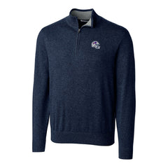 Buffalo Bills Cutter & Buck Helmet Lakemont Tri-Blend Quarter-Zip Pullover Sweater Navy | NFL