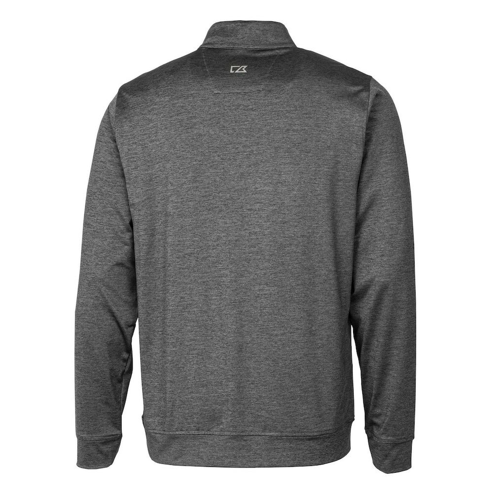 Green Bay Packers Cutter & Buck Helmet Stealth Heathered Quarter-Zip Pullover Top Gray | NFL