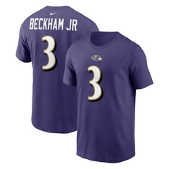 Odell Beckham Jr. Baltimore Ravens Player Name & Number T-Shirt Purple | Nike for Sale