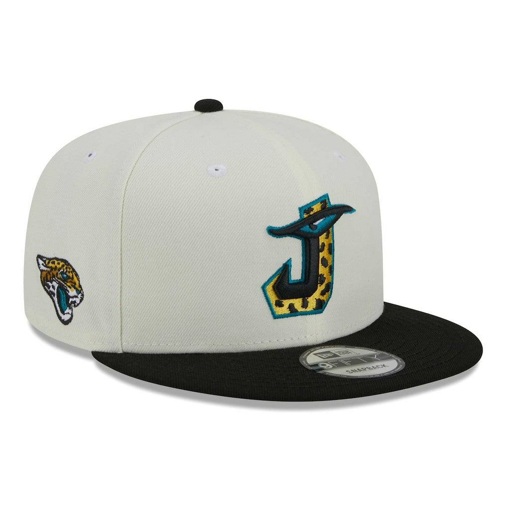 Jacksonville Jaguars New Era City Originals 9FIFTY Snapback Hat Cream/Black | NFL