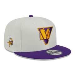 Minnesota Vikings New Era City Originals 9FIFTY Snapback Hat Cream/Purple | NFL
