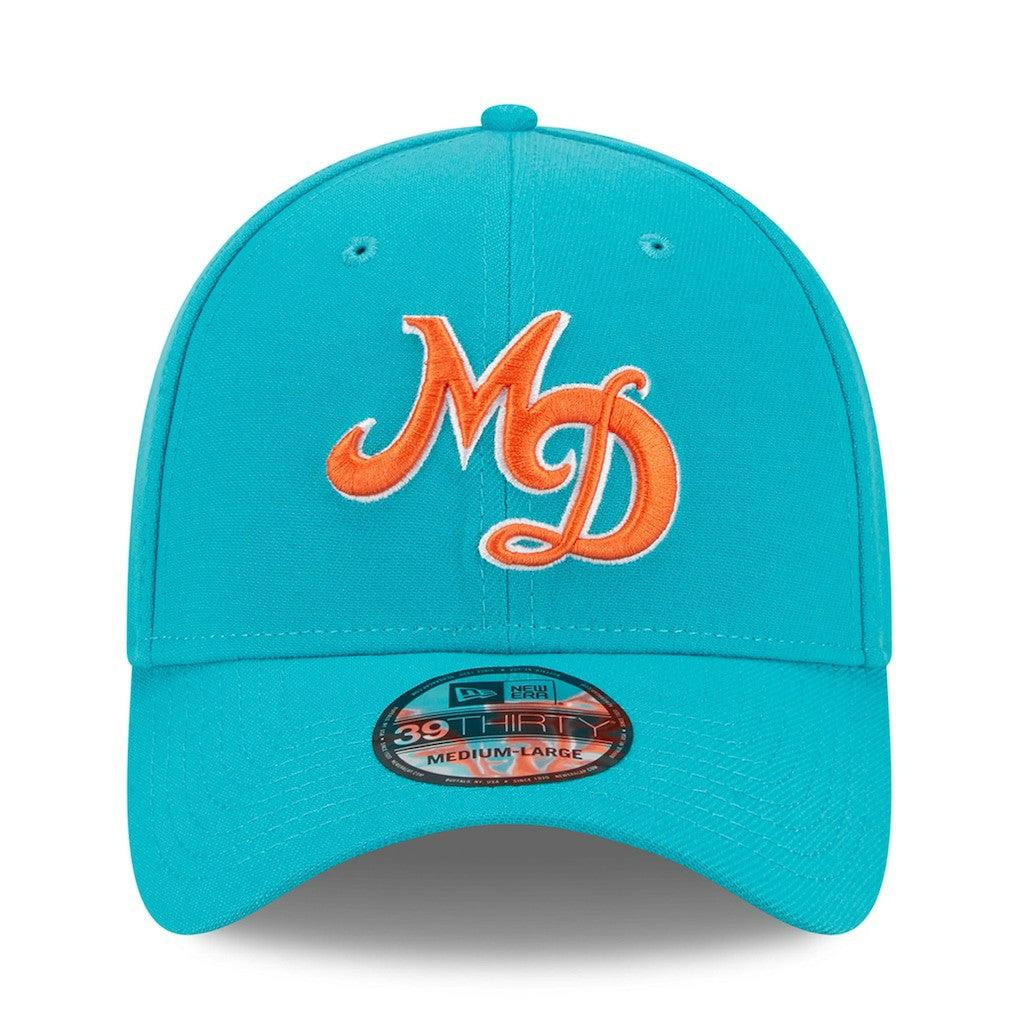 Miami Dolphins New Era City Originals 39THIRTY Flex Hat Aqua | NFL