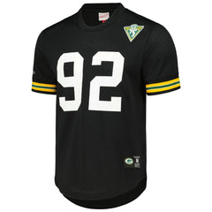 Reggie White Green Bay Packers Retired Player Name and Number Mesh Top Black | Mitchell & Ness