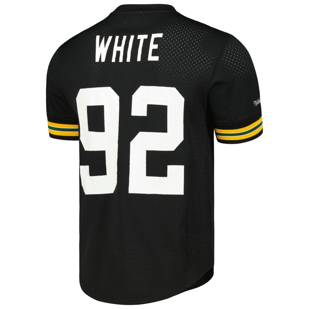 Reggie White Green Bay Packers Retired Player Name and Number Mesh Top Black | Mitchell & Ness