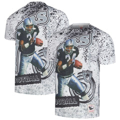Bo Jackson Las Vegas Raiders Retired Player Name & Number Burst T-Shirt White | Mitchell & Ness