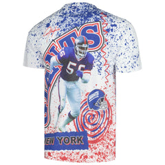 New York Giants Retired Player Name & Number Burst T-Shirt White | Mitchell & Ness