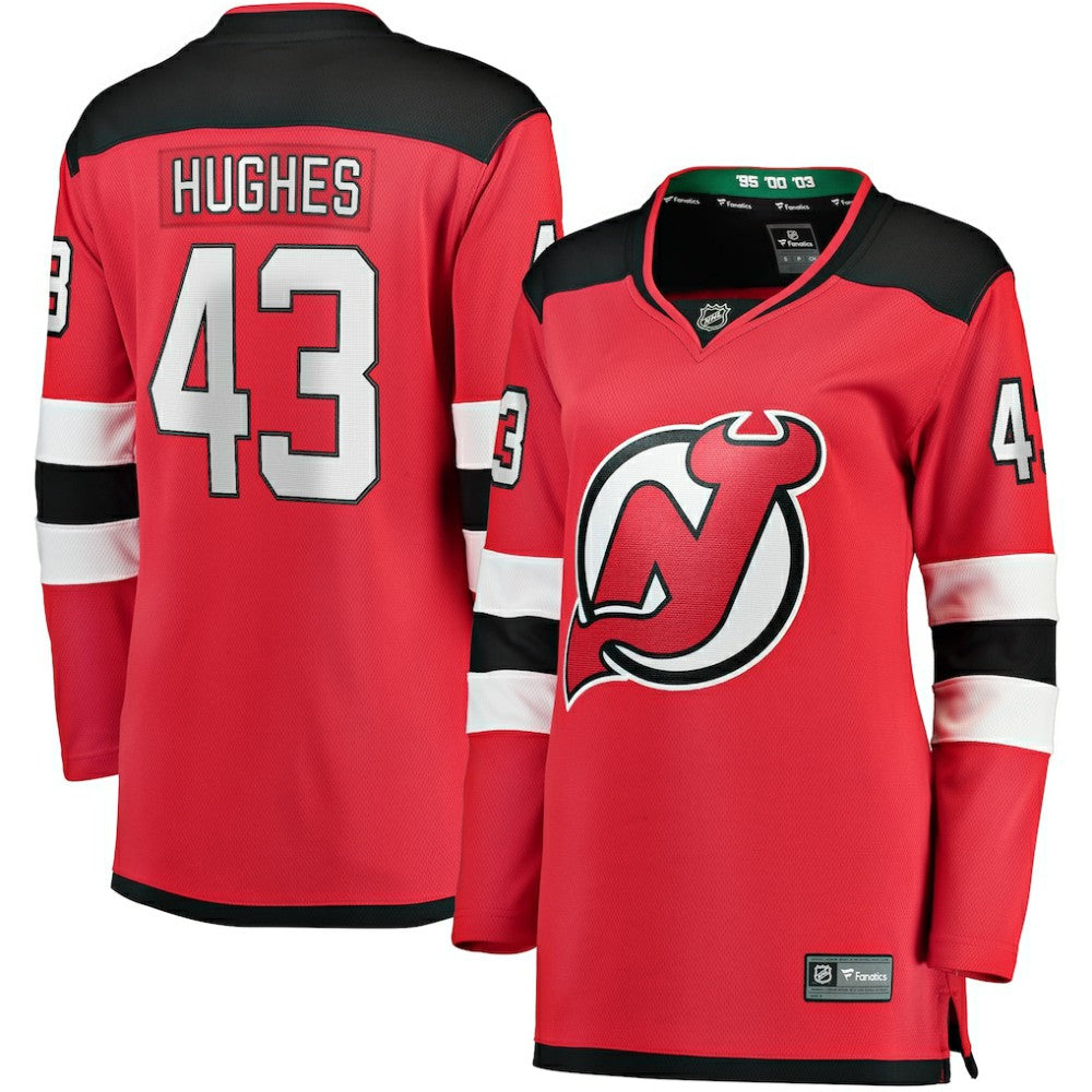 Luke Hughes New Jersey Devils Fanatics Women's Home Breakaway Player Jersey - Red - NHL