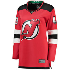 Luke Hughes New Jersey Devils Fanatics Women's Home Breakaway Player Jersey - Red - NHL