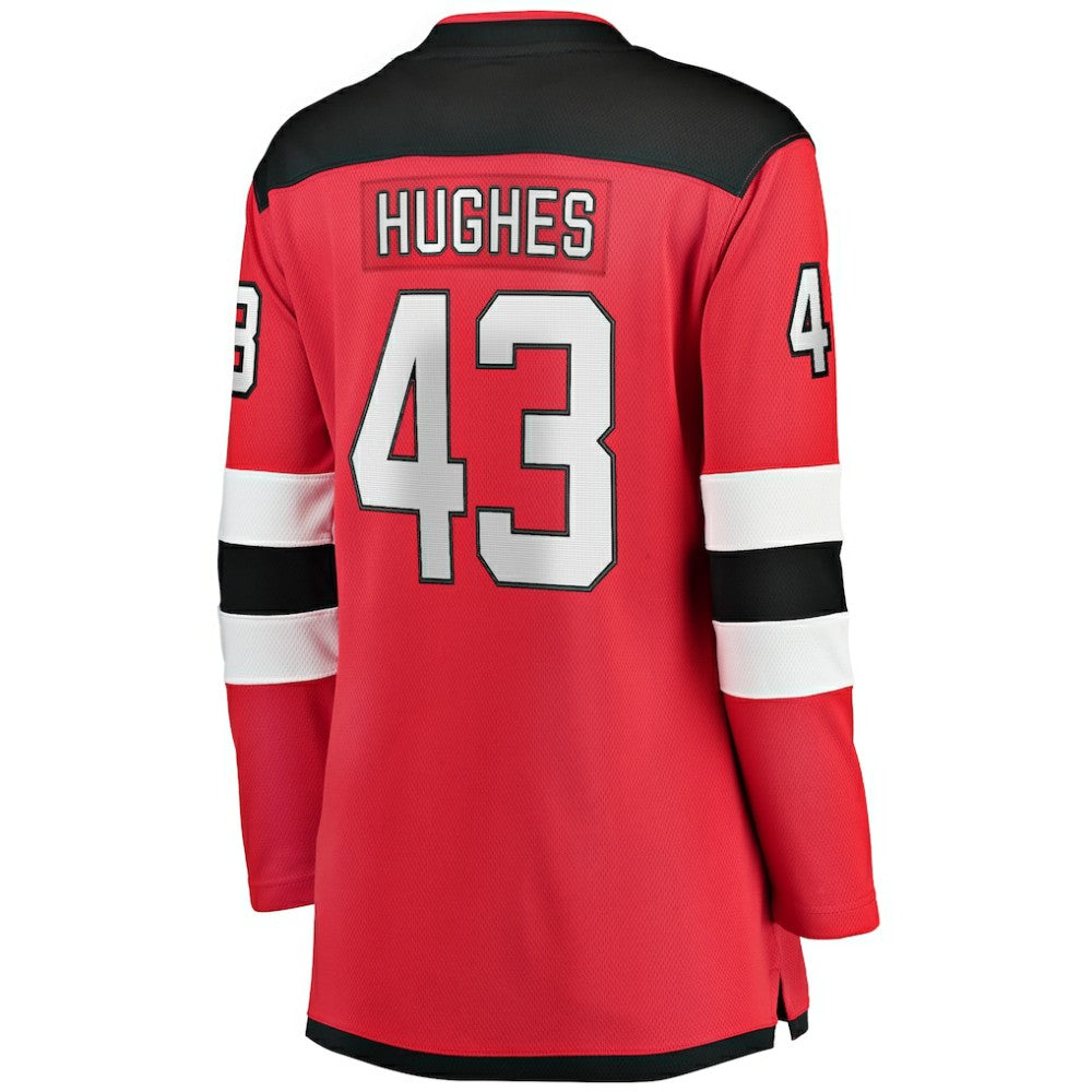 Luke Hughes New Jersey Devils Fanatics Women's Home Breakaway Player Jersey - Red - NHL