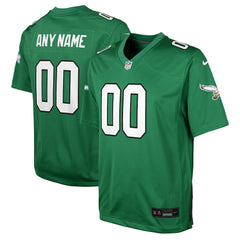 Philadelphia Eagles Youth Alternate Custom Game Jersey Kelly Green | Nike for Sale