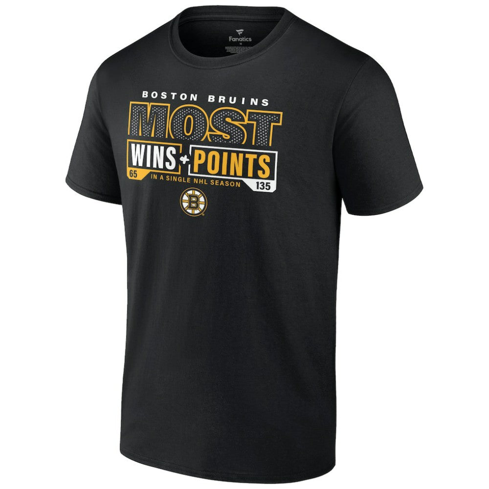 Boston Bruins Most Ever NHL Wins & Points T-Shirt - Black - NHL