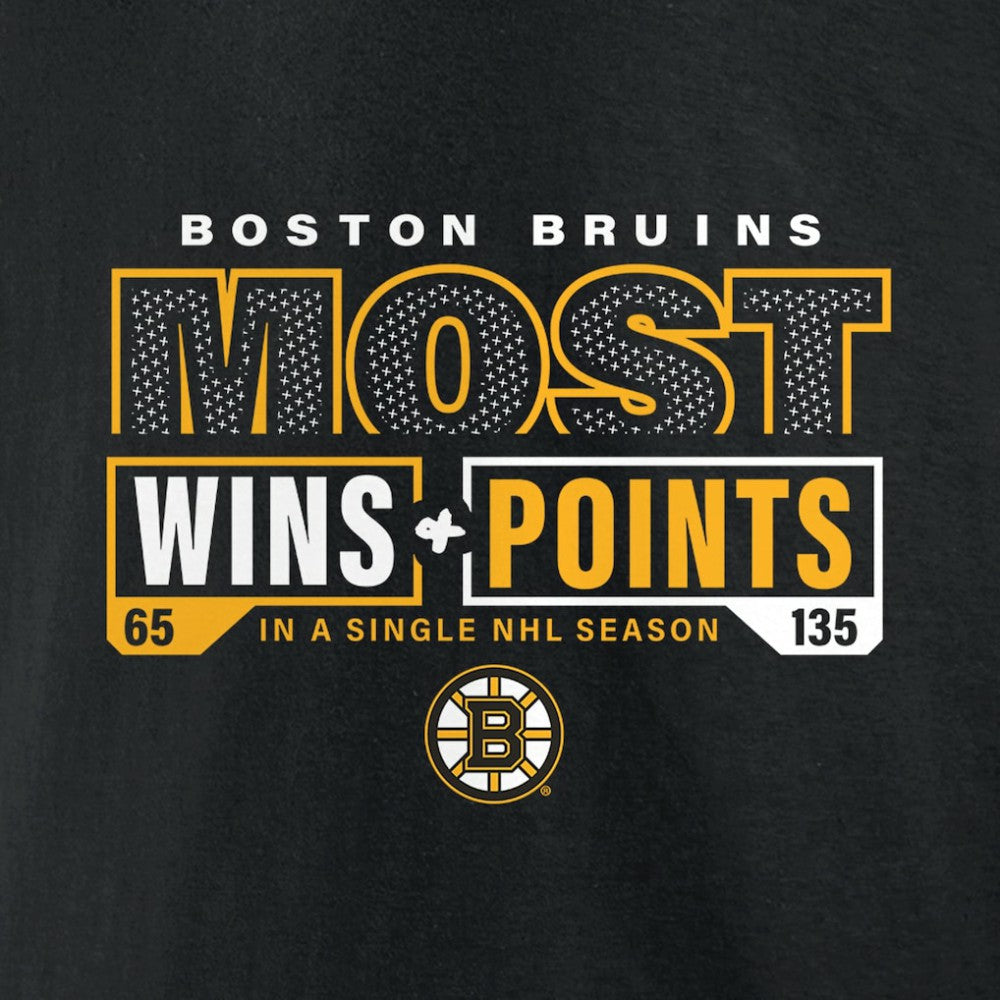 Boston Bruins Most Ever NHL Wins & Points T-Shirt - Black - NHL