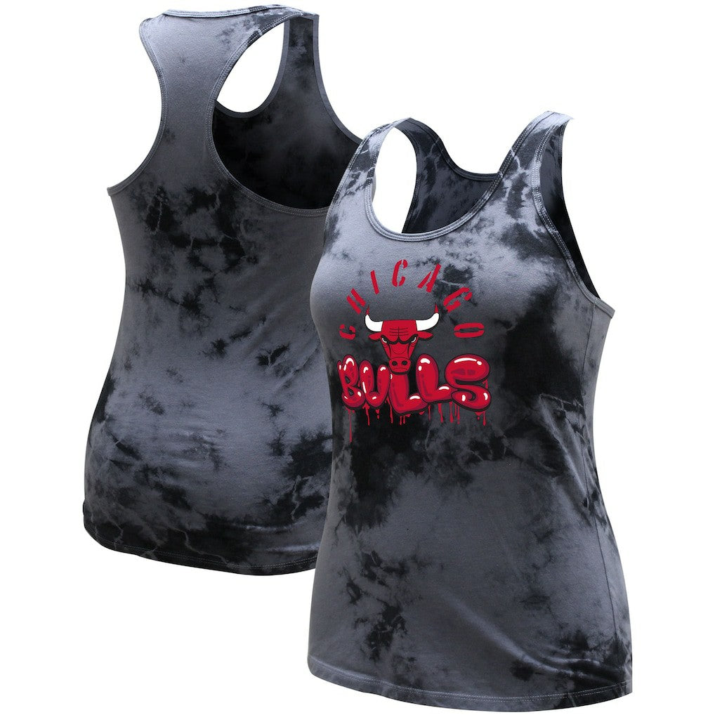 Chicago Bulls Stadium Essentials Women's Street Art Dark Crystal Washed Tank Top Charcoal - NBA