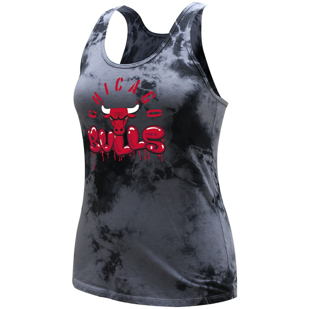 Chicago Bulls Stadium Essentials Women's Street Art Dark Crystal Washed Tank Top Charcoal - NBA