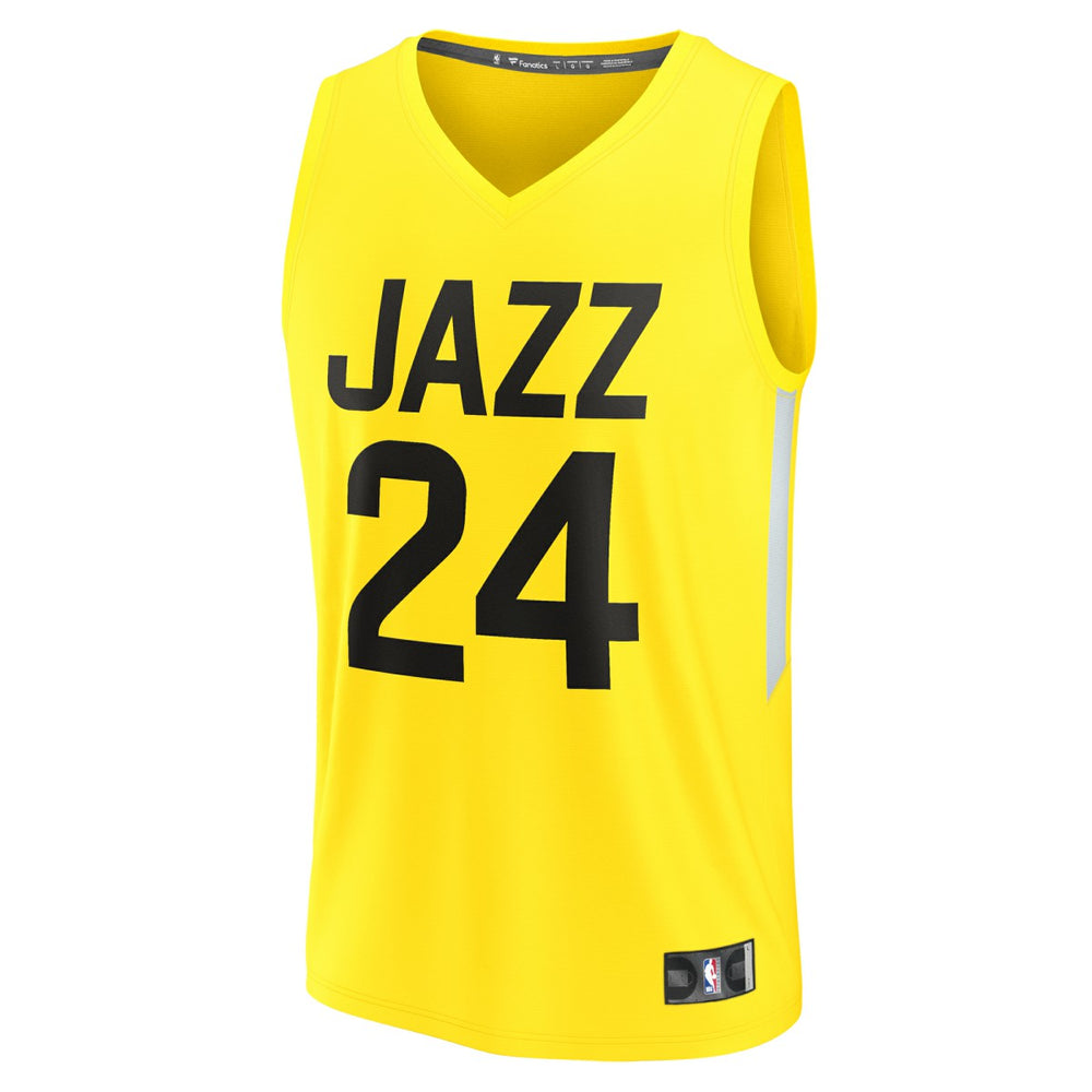 Walker Kessler Utah Jazz Youth Fast Break Player Jersey Icon Edition Yellow - NBA