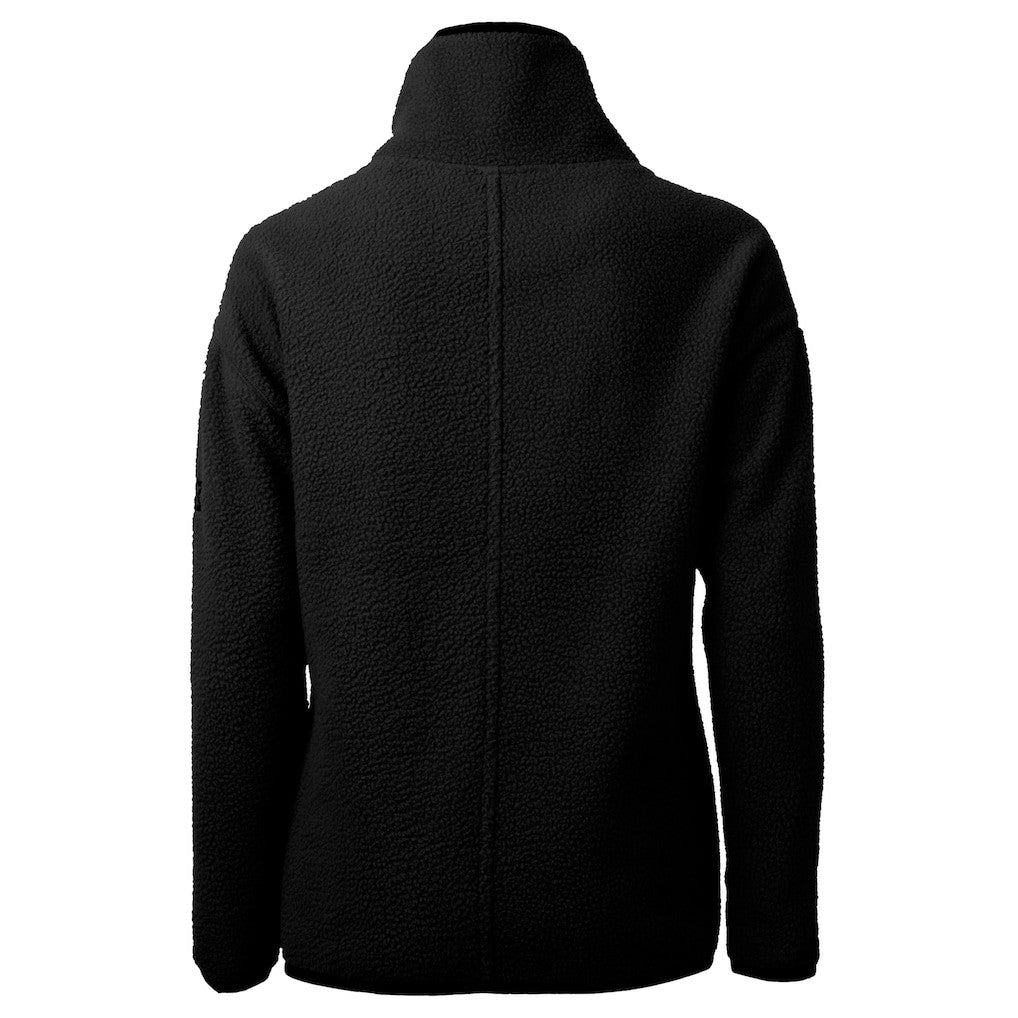 Carolina Panthers Cutter & Buck Women's Helmet Logo Cascade Eco Sherpa Fleece Half-Zip Pullover Jacket Black | NFL