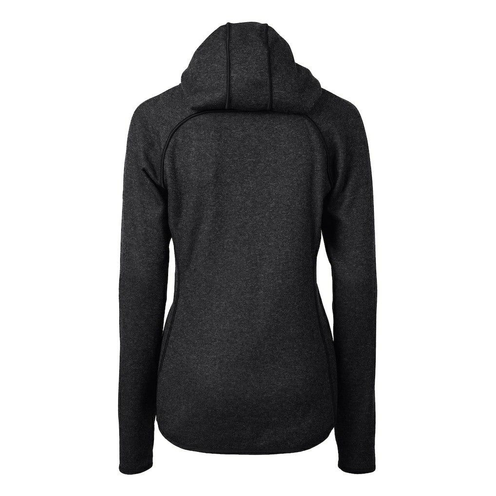 New Orleans Saints Cutter & Buck Women's Helmet Logo Mainsail Sweater-Knit Full-Zip Hoodie Charcoal | NFL