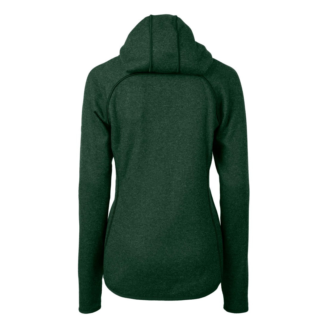 Green Bay Packers Cutter & Buck Women's Helmet Logo Mainsail Sweater-Knit Full-Zip Hoodie Green | NFL