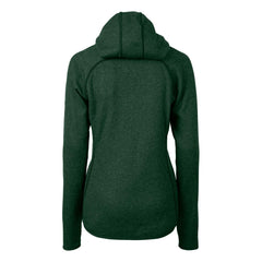 Green Bay Packers Cutter & Buck Women's Helmet Logo Mainsail Sweater-Knit Full-Zip Hoodie Green | NFL