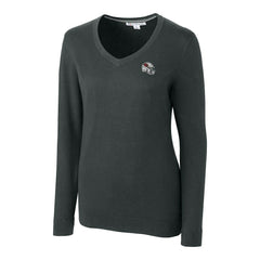 Arizona Cardinals Cutter & Buck Women's Helmet Logo Lakemont Tri-Blend V-Neck Pullover Sweater Charcoal | NFL