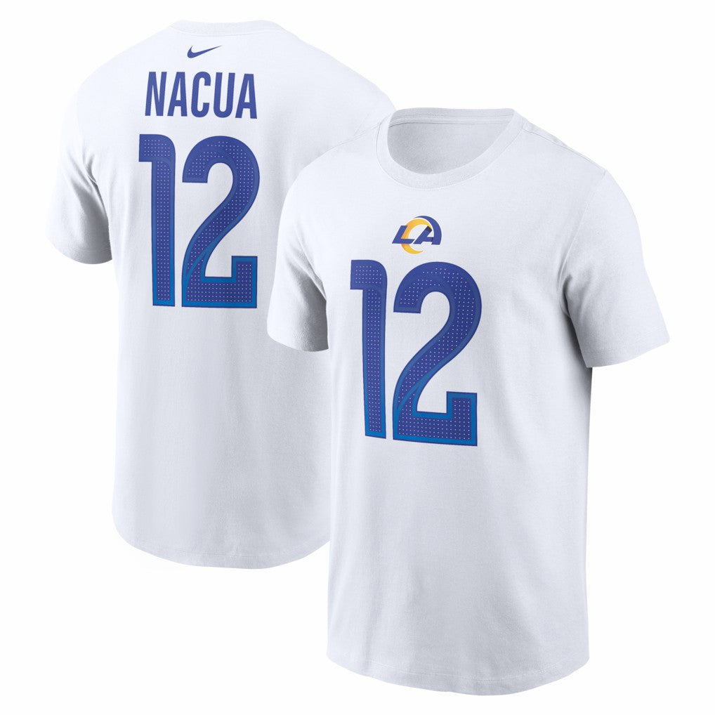 Puka Nacua Los Angeles Rams Player Name & Number T-Shirt White | Nike for Sale