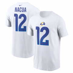 Puka Nacua Los Angeles Rams Player Name & Number T-Shirt White | Nike for Sale