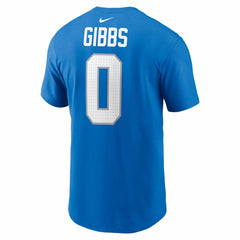 Jahmyr Gibbs Detroit Lions Name & Number T-Shirt Blue | Nike for Sale