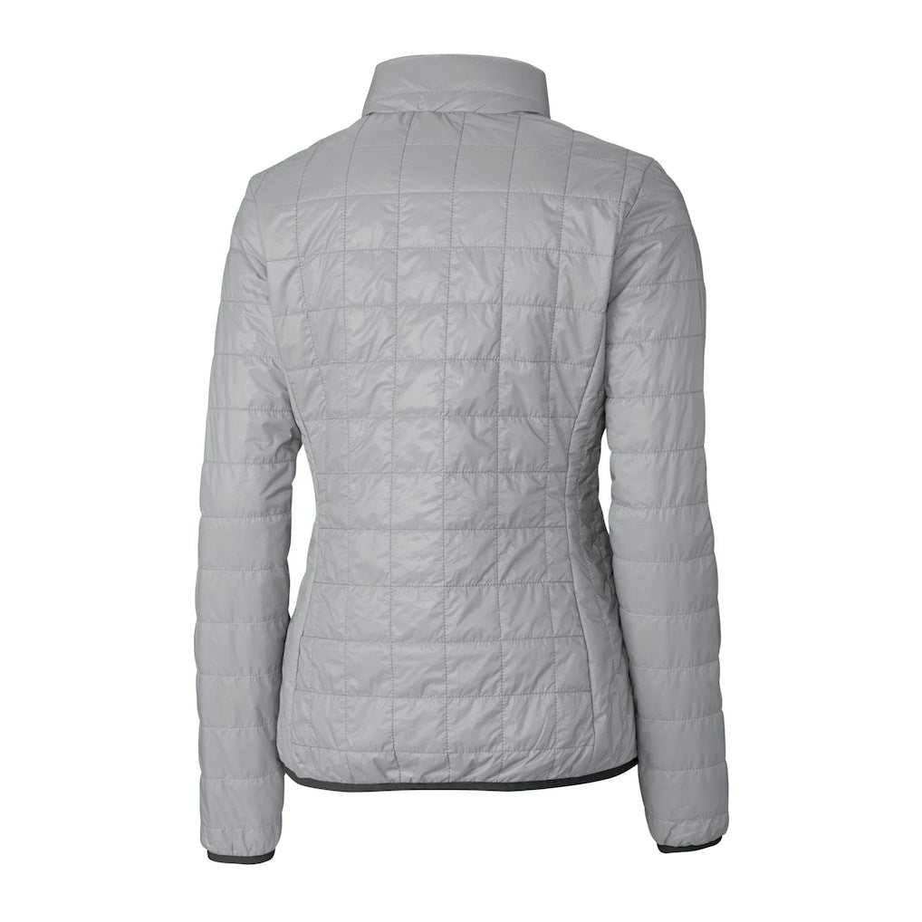 Pittsburgh Steelers Cutter & Buck Women's Helmet Logo Rainier PrimaLoft Eco Insulated Full-Zip Puffer Jacket Gray | NFL