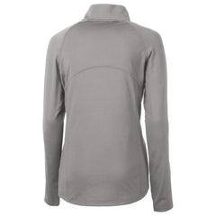 New York Jets Cutter & Buck Women's Helmet Logo Adapt Eco Knit Stretch Recycled Half-Zip Pullover Top Gray | NFL