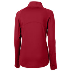 Houston Texans Cutter & Buck Women's Helmet Logo Adapt Eco Knit Stretch Recycled Half-Zip Pullover Top Red | NFL