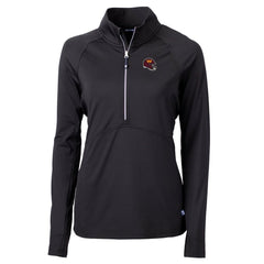 Washington Commanders Cutter & Buck Women's Helmet Logo Adapt Eco Knit Stretch Recycled Half-Zip Pullover Top Black | NFL